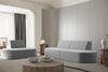 Sofa Designersofa 2-Sitzer MILOT in Stoff Opera Velvet Grau Bild 2