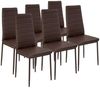 tectake Esszimmerstuhl Set Esszimmerstuhl (6er Set, 6 St), gepolstert mit Kunstlederbezug Bild 5
