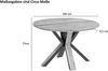 Runder Esszimmertisch Akazie naturfarben Schweizer Kante 105 cm Spider-Gestell schwarz aus Metall + Holz CARA 137874864 Bild 4