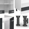 Eckküche R-Line Schwarz Beton/Weiß 287 x 46 cm ohne Arbeitsplatte Vicco Bild 5