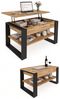 TREND WERK Couchtisch Lift-Couchtisch höhenverstellbar Sofatisch 92×55 cm mit Stauraum (verstecktem Fach Wohnzimmertisch Holz modern) Bild 4