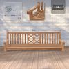 CLP Schaukelbank Farm Teakholz wetterfest mit Befestigungsmaterial,teak 200 cm Bild 2