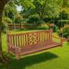 CLP Schaukelbank Farm Teakholz wetterfest mit Befestigungsmaterial,teak 200 cm Bild 3