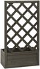 vidaXL Garten-Spalier mit Blumenkasten Grau 50x25x90 cm Tannenholz 314831 Bild 4