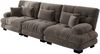 Ecksofa aus Chenille mit modularem Design, braun Bild 5