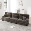 Ecksofa aus Chenille mit modularem Design, braun Bild 3