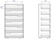 Kommode >Suzette< in Weiß aus MDF - 65x119x40cm (BxHxT) Bild 2