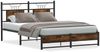 vidaXL Bettgestell ohne Matratze Räuchereiche 140x200 cm Holzwerkstoff 4106909 Bild 2