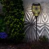 2x LED Solar Steckleuchte, Metall, schwarz, IP44, H 58 cm Bild 3