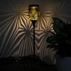 2x LED Solar Steckleuchte, Metall, schwarz, IP44, H 58 cm Bild 2