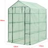 Gewächshaus Vale mit Ablagen 120x170x194cm Grün [en. casa] Bild 3