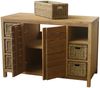 Waschbeckenunterschrank Skara Teak Massivholz - Breite vom Unterschrank: 120 cm Bild 3