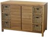 Waschbeckenunterschrank Skara Teak Massivholz - Breite vom Unterschrank: 120 cm Bild 2