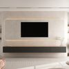 Planetmöbel TV Board 320 cm Gold Eiche/Anthrazit, TV Schrank mit 4 Klappen als Stauraum, Lowboard hängend oder stehend, Sideboard Wohnzimmer Bild 3