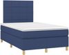 vidaXL Boxspringbett mit Matratze Blau 120x190 cm Stoff 3269936 Bild 2