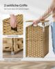 Songmics Wäschekorb handgeflochten, Rattan Naturfarben, 90L 46 x 33 x 60 cm Bild 2