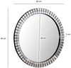 FINEBUY Wandspiegel Wandspiegel rund 60cm Dekospiegel Flurspiegel Wohnspiegel FB113176 (Dekoratives Element für moderne Wandgestaltung), Stilvolles Wohnaccessoire für helle Raumwirkung Bild 3