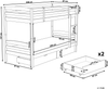 Hochbett mit Schubladen REVIN 90 x 200 cm Holz Weiß Bild 2