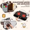 Holz Eck Spielküche mit Sound &Licht &Kaffeemaschine &Rutsche Kleinkind Küchen Spielset Braun Bild 5