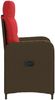 vidaXL Verstellbarer Gartenstuhl Braun und Rot Poly-Rattan 42027157 Bild 5