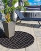 Outdoorteppich AJMER Schwarz ø 120 cm Bild 3