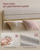 VASAGLE Bettgestell, Doppelbettgestell, passend für 140 x 200 cm Matratze, verstellbares gepolstertes Kopfteil, modern, beige Bild 3