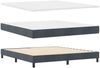 vidaXL Boxspringbett mit Kopfteil Dunkelgrau 180 x 200 cm Samt 3340347 Bild 4