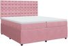 vidaXL Boxspringbett mit Matratze Rosa 200x200 cm Samt 3294747 Bild 3