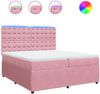 vidaXL Boxspringbett mit Matratze Rosa 200x200 cm Samt 3294747 Bild 2