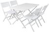 Gartenesstisch Wilkie aus Aluminium, modern klappbar, weiß, 120x72 cm für 4–6 Personen Bild 2