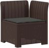 vidaXL 5-Sitzer Gartensofa mit Kissen Rattan-Look PP Braun 3443895 Bild 4