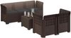 vidaXL 5-Sitzer Gartensofa mit Kissen Rattan-Look PP Braun 3443895 Bild 2