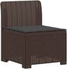 vidaXL 5-Sitzer Gartensofa mit Kissen Rattan-Look PP Braun 3443895 Bild 3