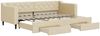 vidaXL Tagesbett Ausziehbar mit Schubladen Creme 80x200 cm Stoff 3197461 Bild 2