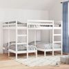 vidaXL Dreifach-Etagenbett Weiß 160x200/80x160 cm Massivholz Kiefer 3308581 Bild 3