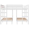 vidaXL Dreifach-Etagenbett Weiß 160x200/80x160 cm Massivholz Kiefer 3308581 Bild 5