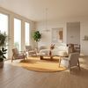 Gabbeh Teppich - Softy - Uni 150 x 150 cm - scala-gold - rund Bild 2