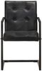 vidaXL Freischwinger 2 Stk. Schwarz Echtleder 321848 Bild 3