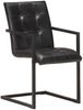 vidaXL Freischwinger 2 Stk. Schwarz Echtleder 321848 Bild 2