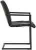 vidaXL Freischwinger 2 Stk. Schwarz Echtleder 321848 Bild 4