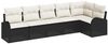 vidaXL Gartensofa-set 6 pcs Schwarz Poly-Rattan 3346057 Bild 2