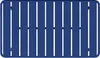 Vente-unique - MIRMANDE Gartensitzgruppe Metall Blau - B 50 cm x H 47 cm x L 89 cm Bild 4