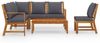 vidaXL 5-tlg. Garten-Lounge-Set mit Auflagen Massivholz Akazie 3057777 Bild 3