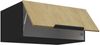 Aufsatzschrank Hochschrank 80 cm CREMONA Eiche hell + Schwarz matt Küchenzeile Küchenblock Küche Bild 2