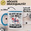 Trendation Tasse Norwegen Tasse Geschenk Ich Muss Gar Nix Ich Muss Nur Nach Norwegen Ge Bild 3