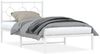 vidaXL Bettgestell mit Kopfteil Metall Weiß 100x190 cm 376269 Bild 2