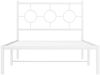 vidaXL Bettgestell mit Kopfteil Metall Weiß 100x190 cm 376269 Bild 5