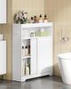 Badezimmerschrank, Nischenschrank, Platzsparende Badschrank mit Toilettenpapierhalter und Haken, Schiebetür, Verstellbares Regal, für Das Badezimmer, 20 x 80 x 90 cm, Weiß Bild 3