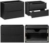 Doppelwaschtisch-Unterschrank 160cm, in schwarz mit Eiche, NEWPORT-56-BLACK Bild 4
