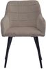Esszimmer Armlehnstuhl Samt taupe schwarz Metallbeine LARS 69065378 Bild 2